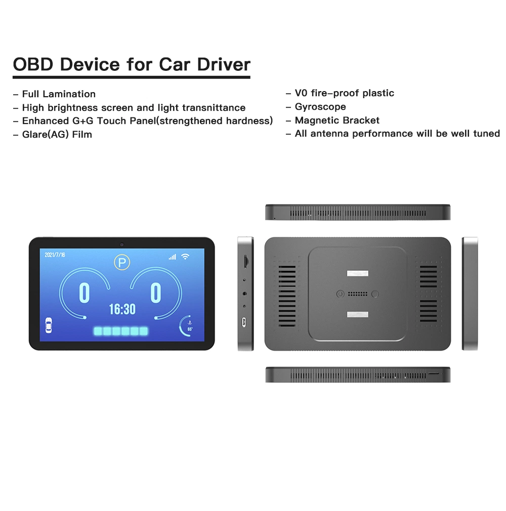 7 Inch Vehicle Tablet Magnetic Mounting Two USB Port GPS Navigation System Tablet Pogo Pin Taximeter