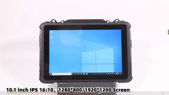 10.1 Polegada win 10 10000mha 4 + 64gb nfc áspero impermeável android industrial tablet pc com scanner de impressão digital montagem em veículo