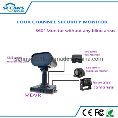 Mini gravador de condução móvel GPS 4G com DMS Adas